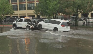 Heavy rain floods streets, businesses in Camden, New Jersey, and Philadelphia