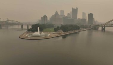 Smoky haze in Pittsburgh from wildfires: See the video