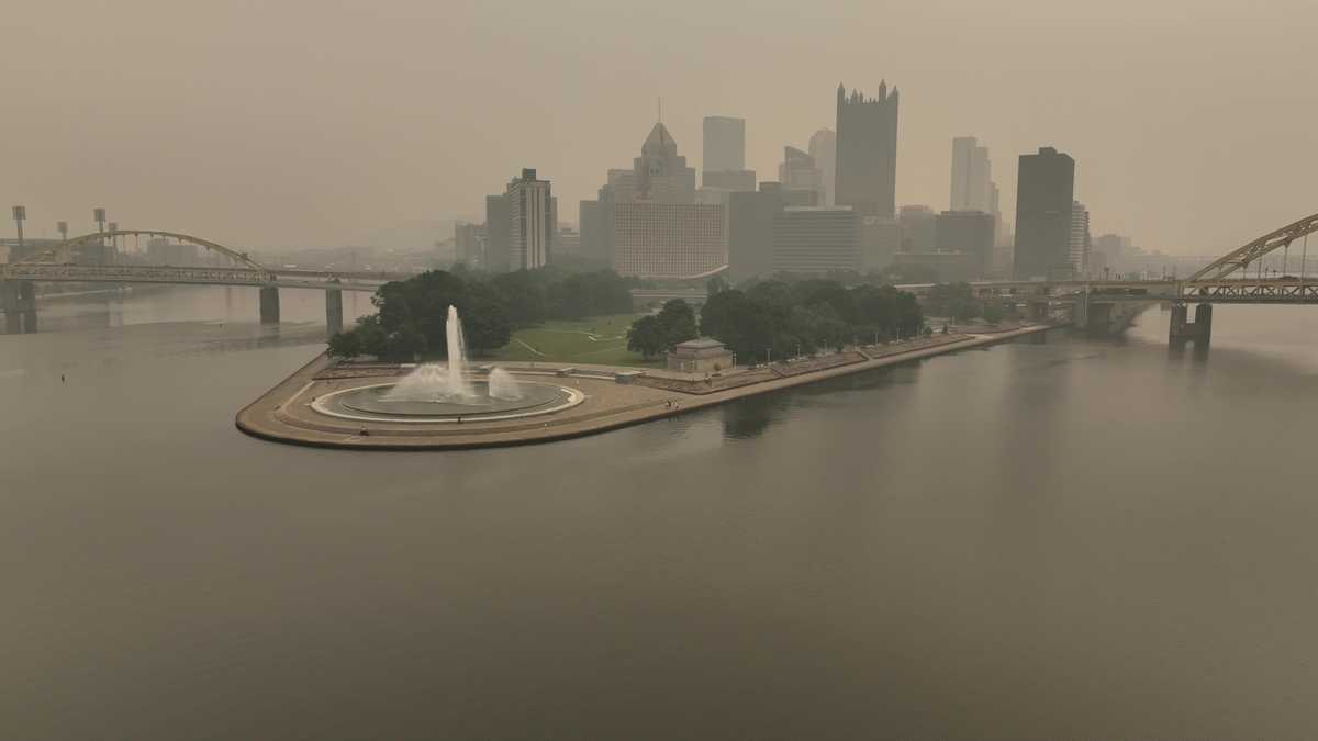Smoky haze in Pittsburgh from wildfires: See the video