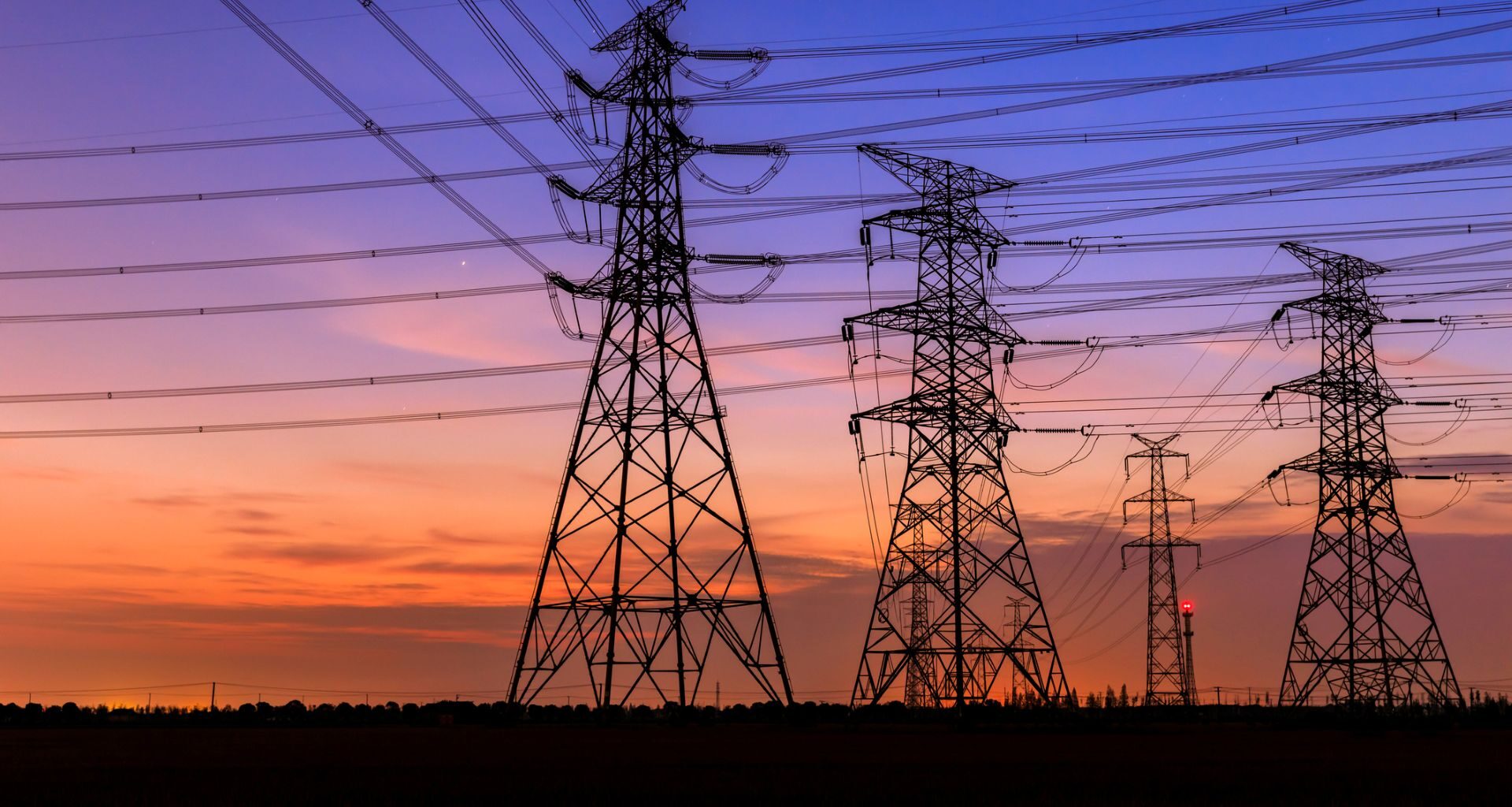 Power transmission lines.