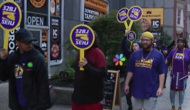 Union workers rally after layoffs and for changes to TRID plan