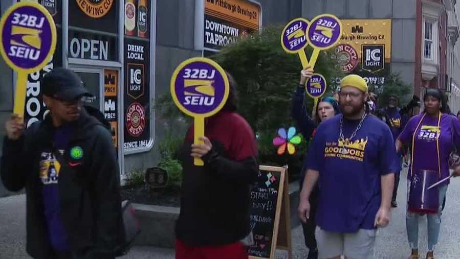 Union workers rally after layoffs and for changes to TRID plan