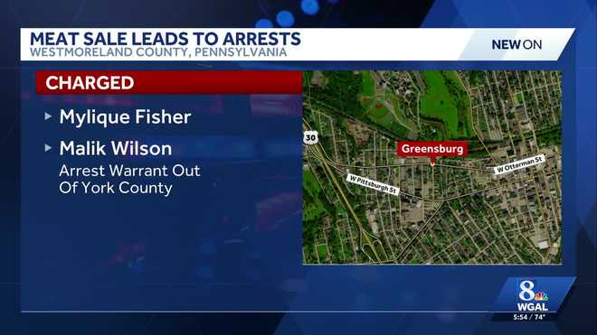 An off-the-books door-to-door meat sale in Greensburg, Pennsylvania, ended with two men arrested after police discovered drugs, weapons, and an outstanding warrant. an off-the-books door-to-door meat sale in greensburg, pennsylvania, ended with two men arrested after police discovered drugs, weapons, and an outstanding warrant.