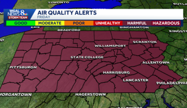 ALERT: Code Purple air quality alert for Pa. as Canadian wildfire smoke settles across region