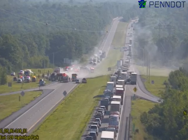 Vehicle fire on I-81 in Schuylkill County vehicle fire on i-81 in schuylkill county