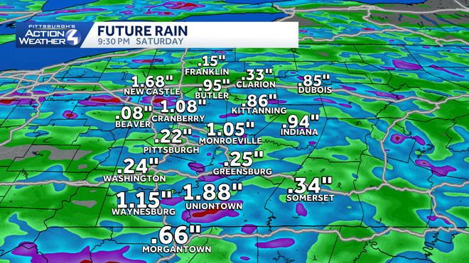 Some locations could pick up over an inch of rain on Friday, leading to localized flooding issues. some locations could pick up over an inch of rain on friday, leading to localized flooding issues.