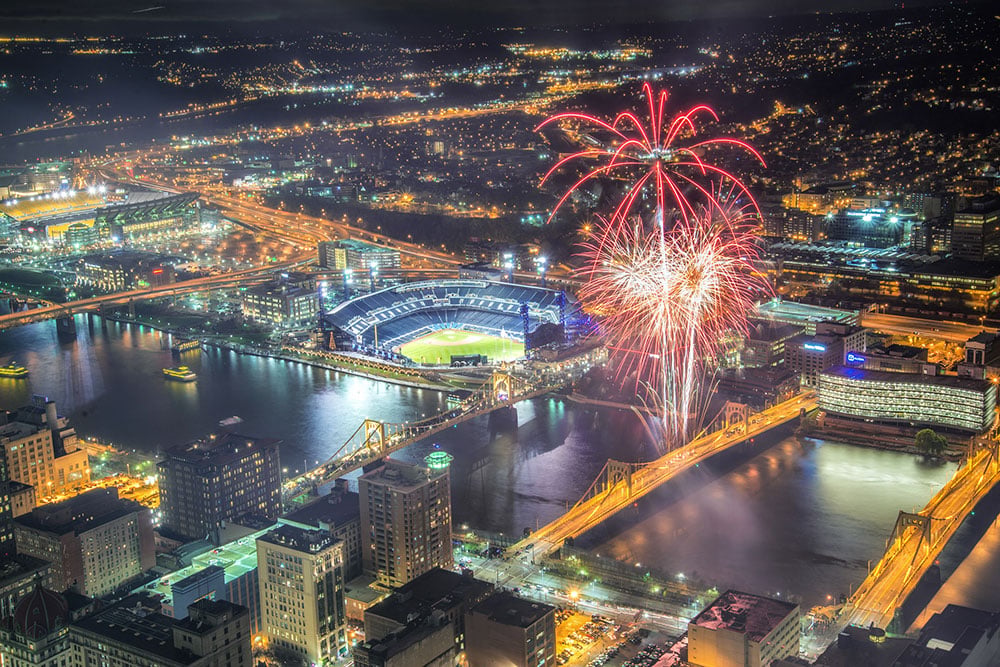 Fireworks Close Pnc Park Light Up Night