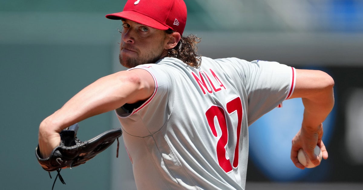 Aaron Nola goes 7 innings for first time this season, but Philadelphia Phillies fall to Kansas City Royals