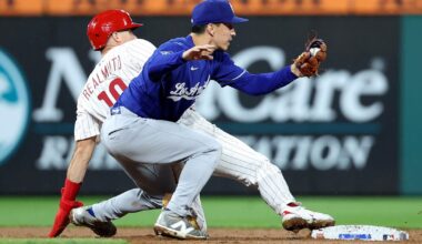 Philadelphia Phillies' baserunning mistakes end potential 9th inning rally in loss to Los Angeles Dodgers