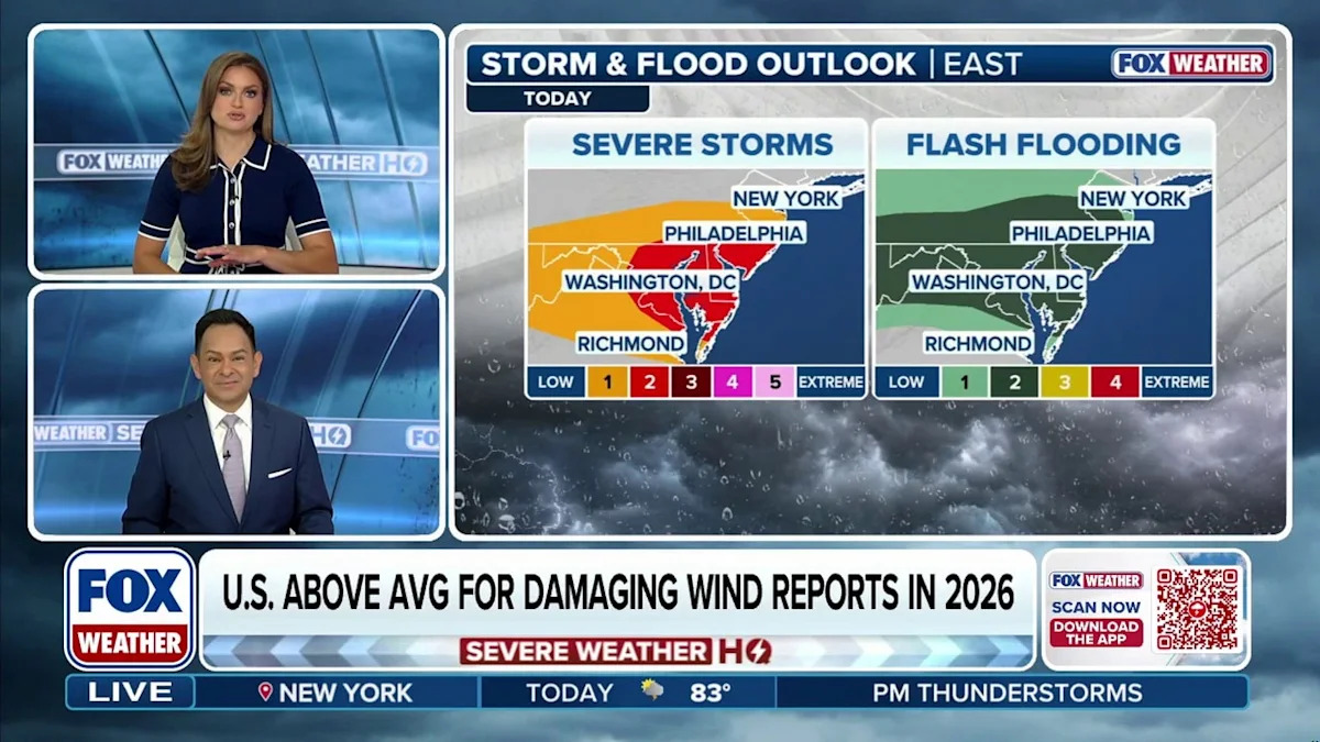 Increased flood risk across Washington, Baltimore, Philadelphia as storms reignite over Mid-Atlantic