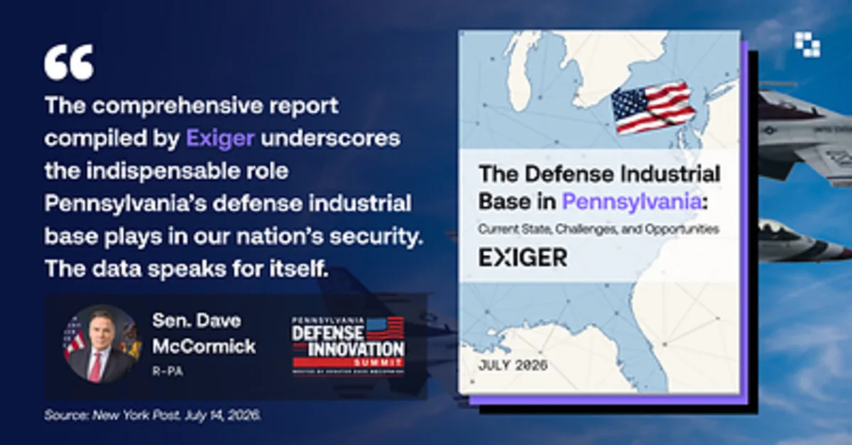 Exiger's Pennsylvania Defense & Innovation Summit Report Released at U.S. Army War College