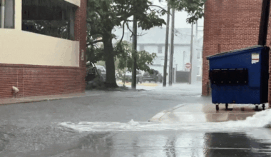 Floodwater Fills Streets as Heavy Rain Strikes Southern Pennsylvania