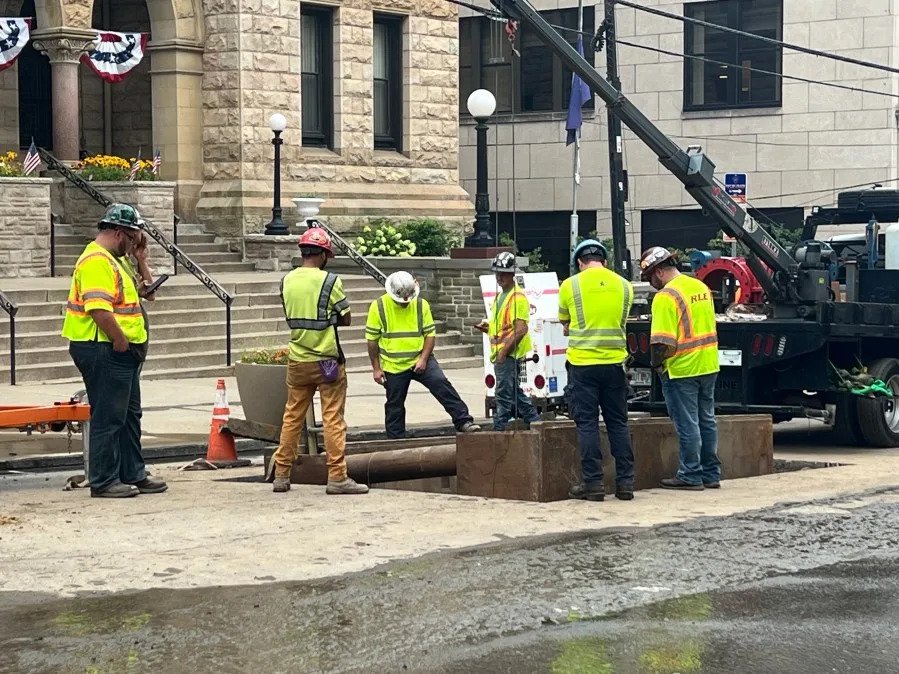 Work continues on major water main break in Scranton