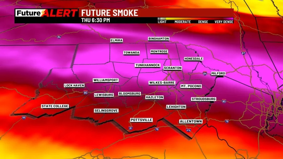 Pennsylvania faces air quality alert from wildfire smoke