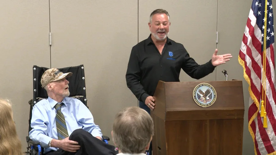 Former Erie police officer honored at Erie VA