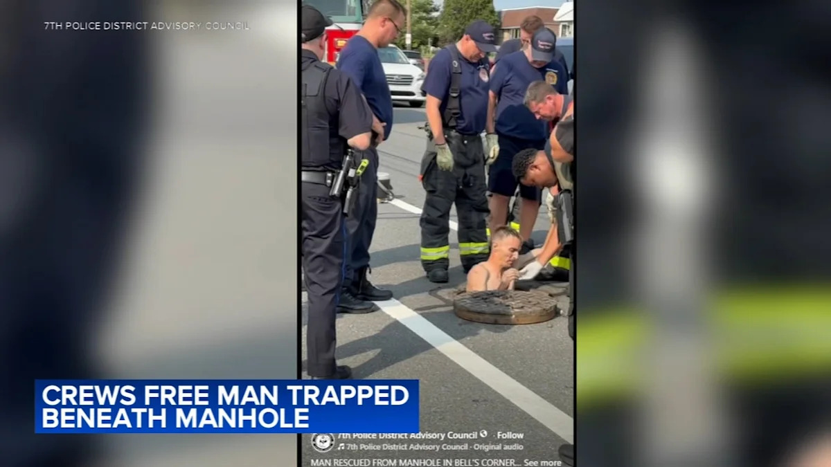 Man rescued from North Philadelphia sewer after reportedly being lost for hours