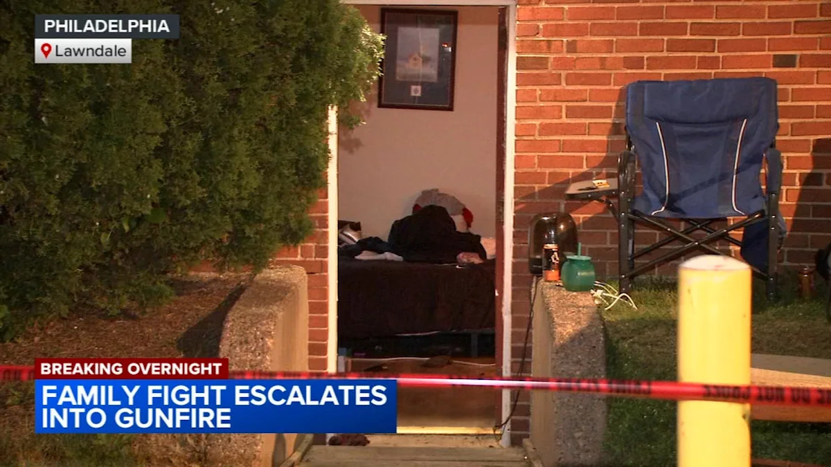 Family fight escalates to gunfire in Philadelphia's Lawndale section