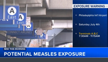 Health officials warn of potential measles exposure at Philadelphia International Airport