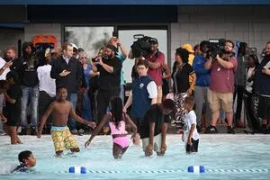 The City of Pittsburgh celebrates the grand opening of Homewood Pool