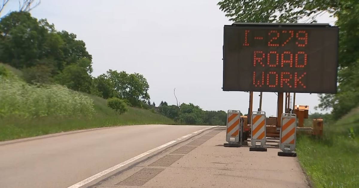 Stretch of I-279 & HOV lanes scheduled to fully close overnight next week