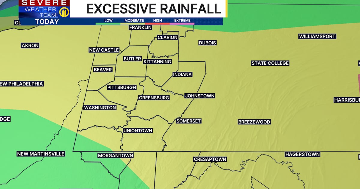 Pittsburgh Weather: Localized flooding concerns some with afternoon rain, storms