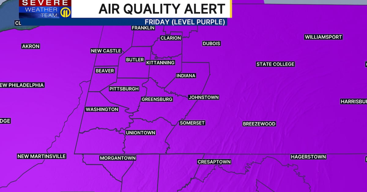 Wildfire smoke prompts Code Purple Air Quality Alert for all of Pennsylvania on Friday – WPXI