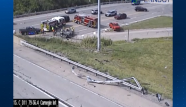 Rollover crash blocks I-79 ramp in Collier Township – WPXI
