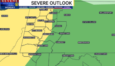Pittsburgh Weather: Scattered storms possible starting Monday afternoon