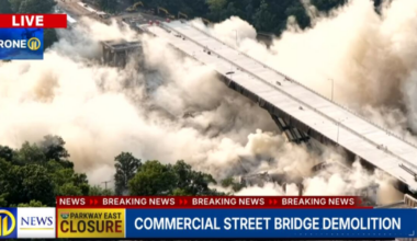 Commercial Street Bridge over Parkway East imploded Thursday morning – WPXI