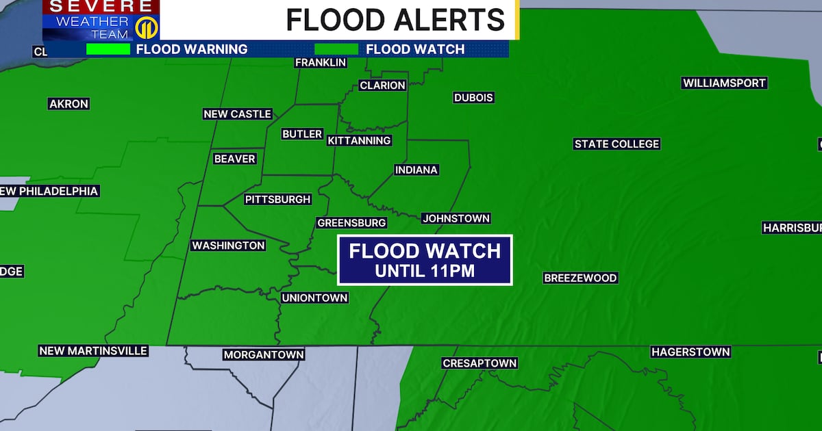 Flood concerns continue as heavy pockets of rain are possible again Monday – WPXI