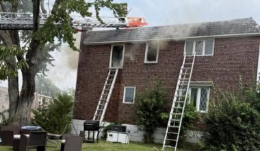 Crews battle house fire in Darby Twp.
