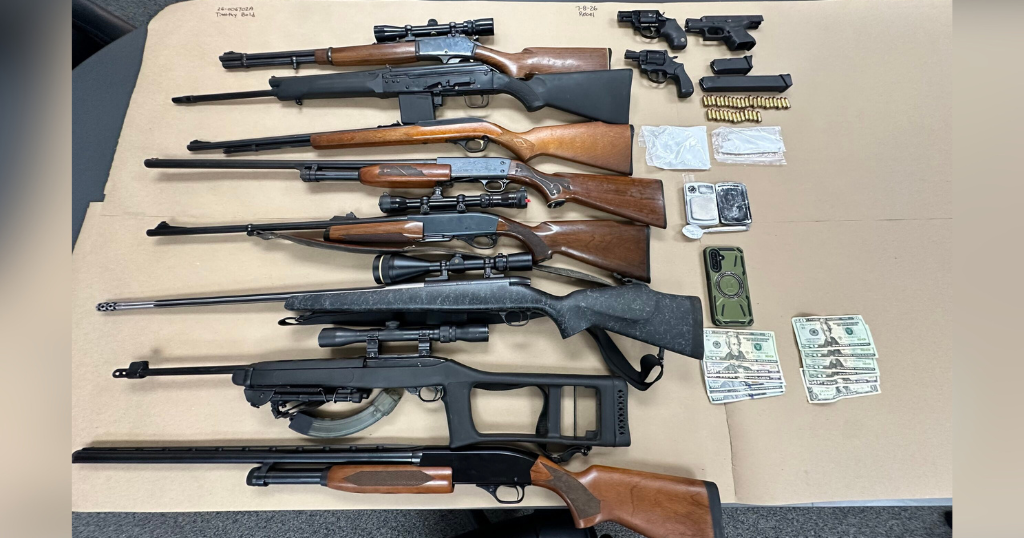 Father, son arrested after agents find "arsenal" of guns, drugs during raid at Pittsburgh-area home