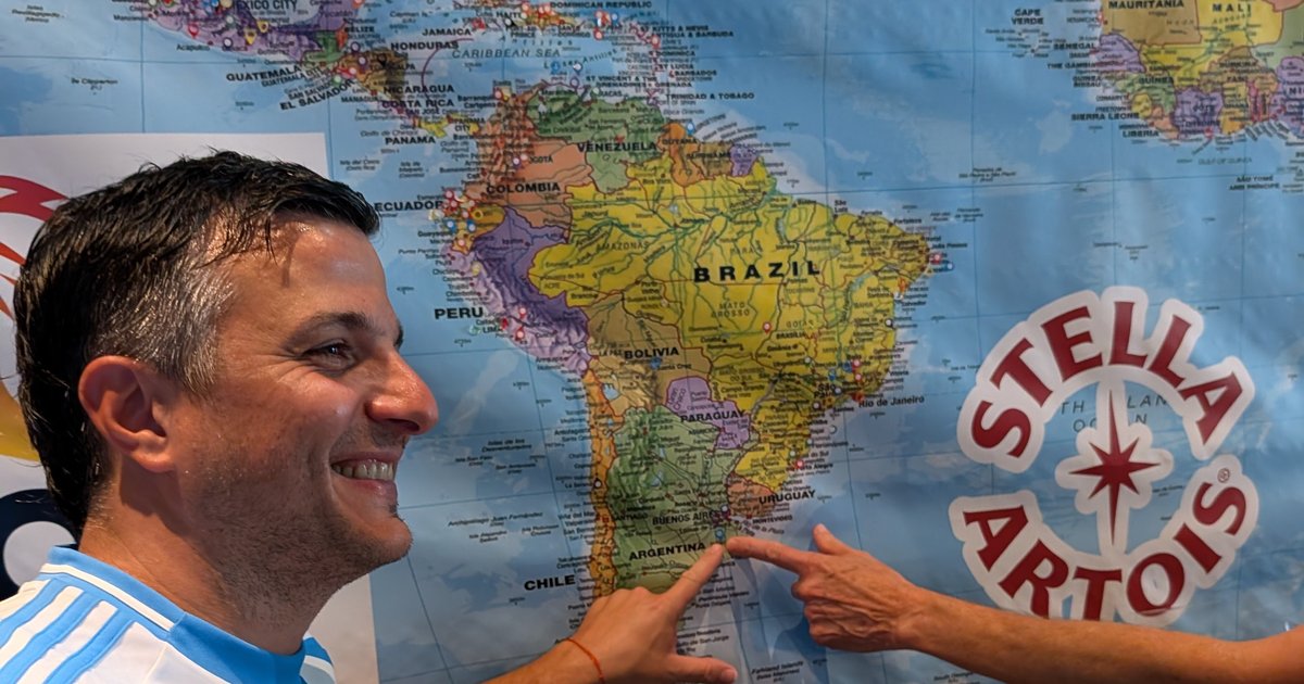 Lion Sports Bar map shows it's had customers from 165 countries and 48 states during the World Cup
