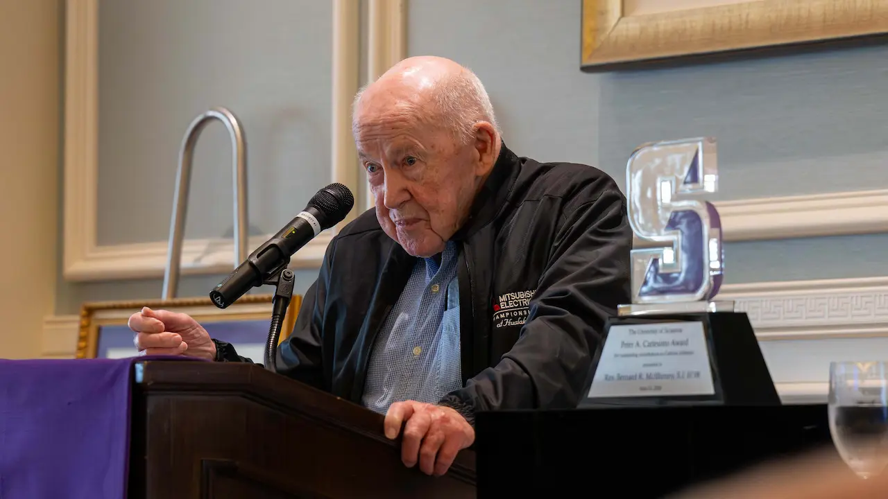 University Honors Rev. Bernard R. McIlhenny, S.J., with Carlesimo Award