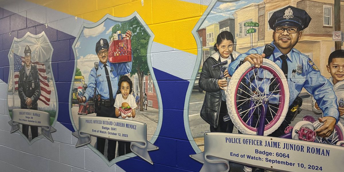 Police unveil mural honoring fallen 25th District officers McDonald, Roman and Mendez