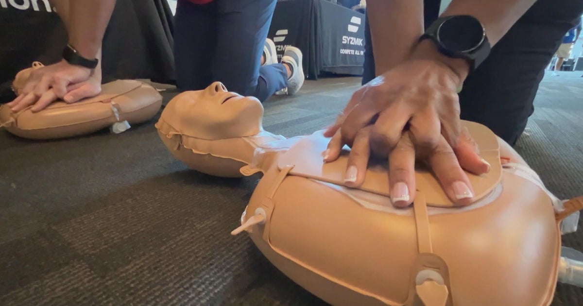 Philadelphia-area football coaches learn CPR techniques at training combine: "CPR is life saving"