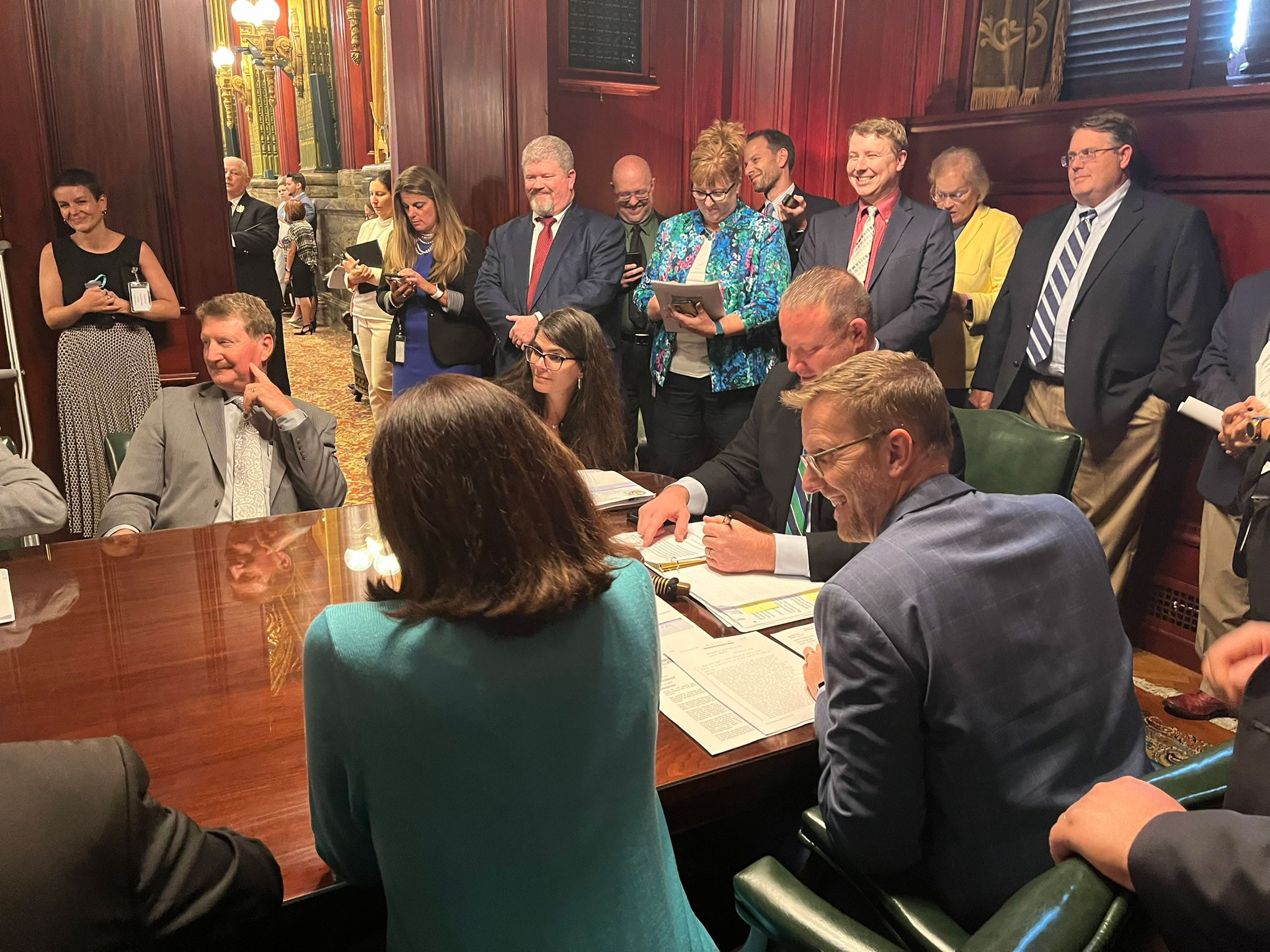 The Rules Room is home to meetings of the Senate Appropriations Committee and Senate Rules & Executive Nominations Committee.