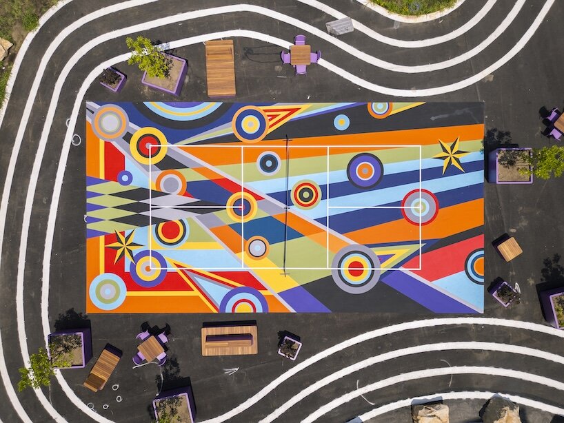 sharmistha ray turns pittsburgh pickleball courts into playable geometric artwork - 4
