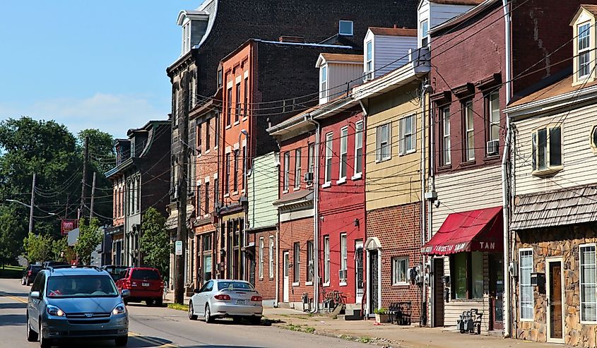 Residential street in Lawrenceville, Pittsburgh
