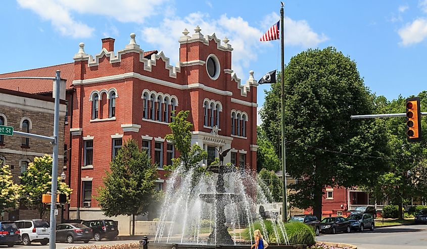 Market Square in downtown Bloomsburg, Pennsylvania