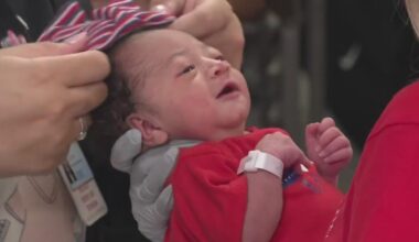 Newborn babies at Pittsburgh hospital celebrate America's birthday in adorable outfits