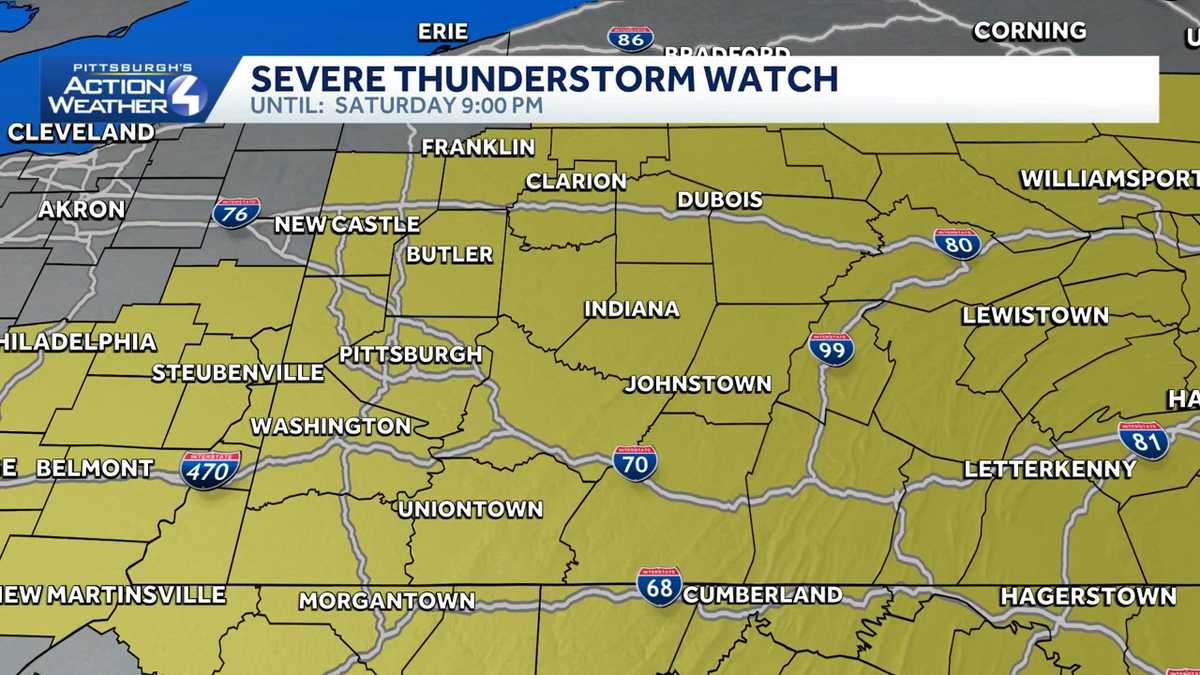 4th of July Storms: Severe Thunderstorm Warning issued in Western Pa.