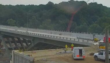 TIMELAPSE: Commercial Street Bridge slides into place