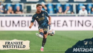 Frankie Westfield Earns First Career MLS Team of the Matchday Honor