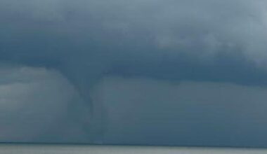 Photo shows waterspout amid tornado warning in Cape May County, New Jersey