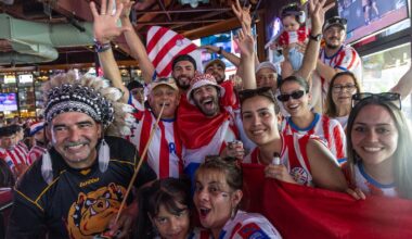 Paraguay and France fans come together for Philly’s final World Cup game