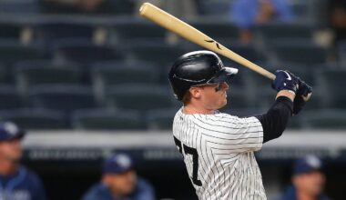 Jun 1, 2021; Bronx, New York, USA; New York Yankees right fielder Clint Frazier (77) hits a walk off game winning two run home run against the Tampa Bay Rays during the eleventh inning at Yankee Stadium. Mandatory Credit: Andy Marlin-USA TODAY Sports