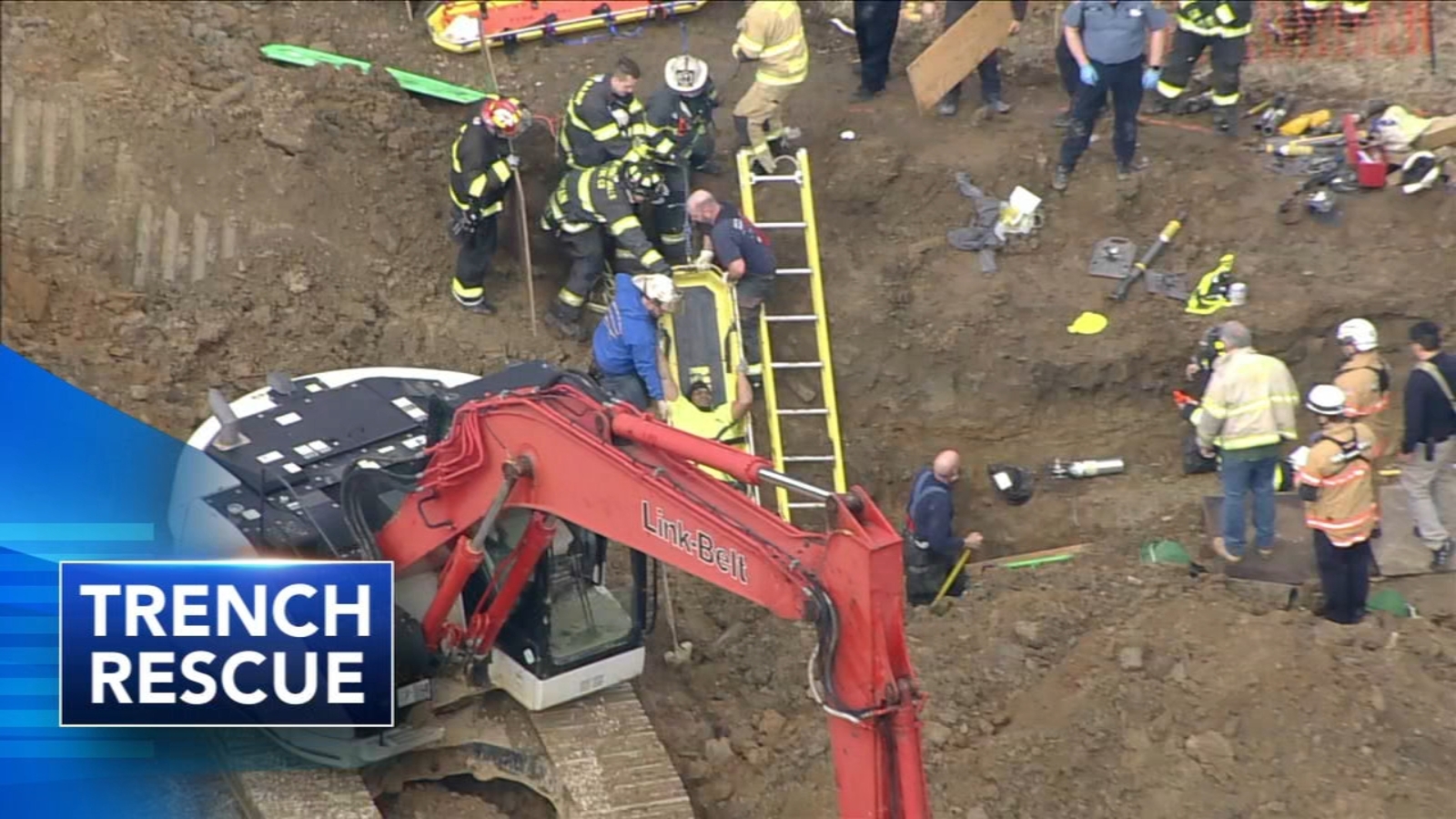 2 people pulled from trench in Lower Merion Twp., Montgomery County