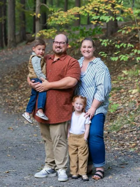 Brad Kool poses for a photo with his wife, Clare and two children, Francesca and Fitzgerald.
                                 submitted photo