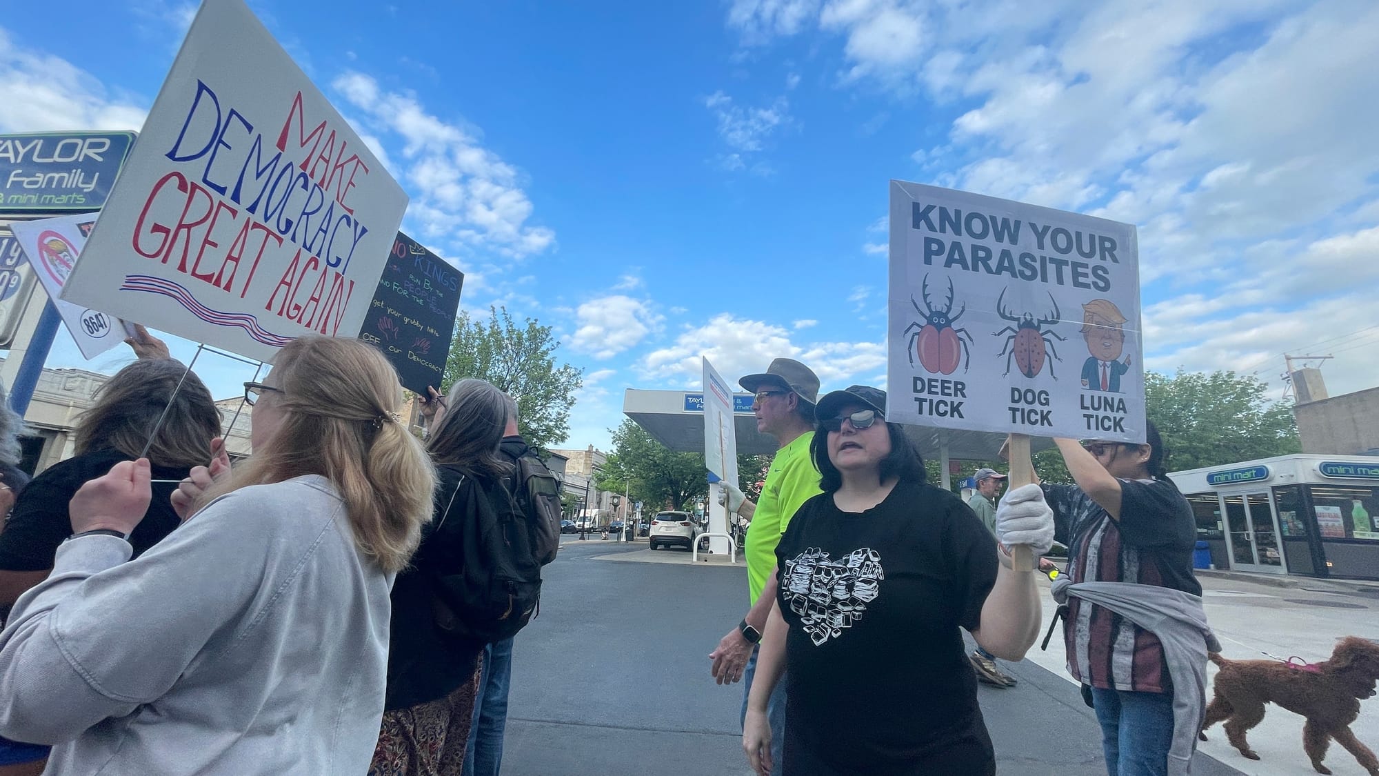 About 250 people of all ages gathered in Bethlehem for the International Workers’ Day, or May Day, march at the South Bethleh